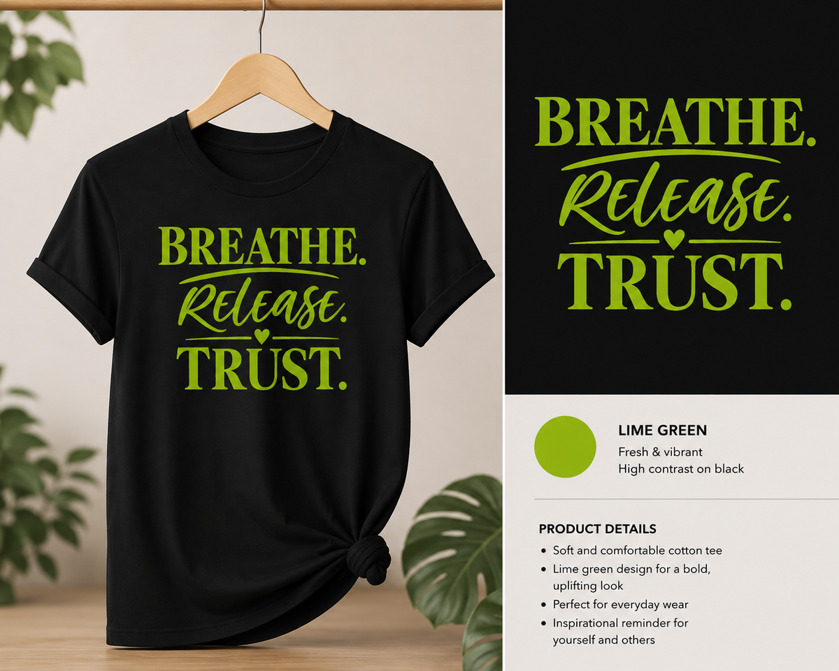 Breathe. Release. Trust. Inspirational T-Shirt