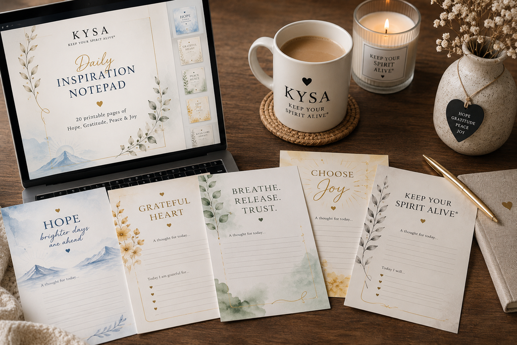Daily Inspiration Digital Notepad – Printable A4 Reflection Pages | KYSA®
