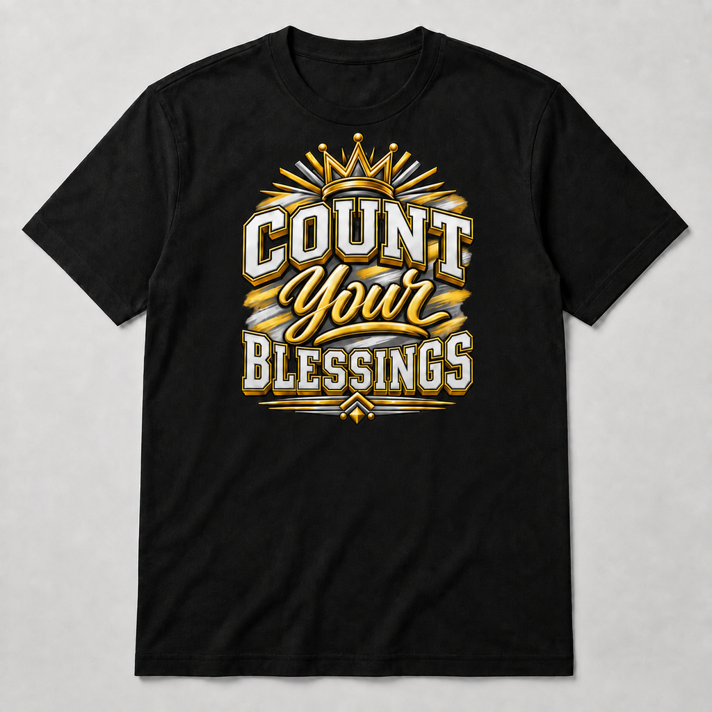 Count Your Blessings T-Shirt | Inspirational Gratitude Tee