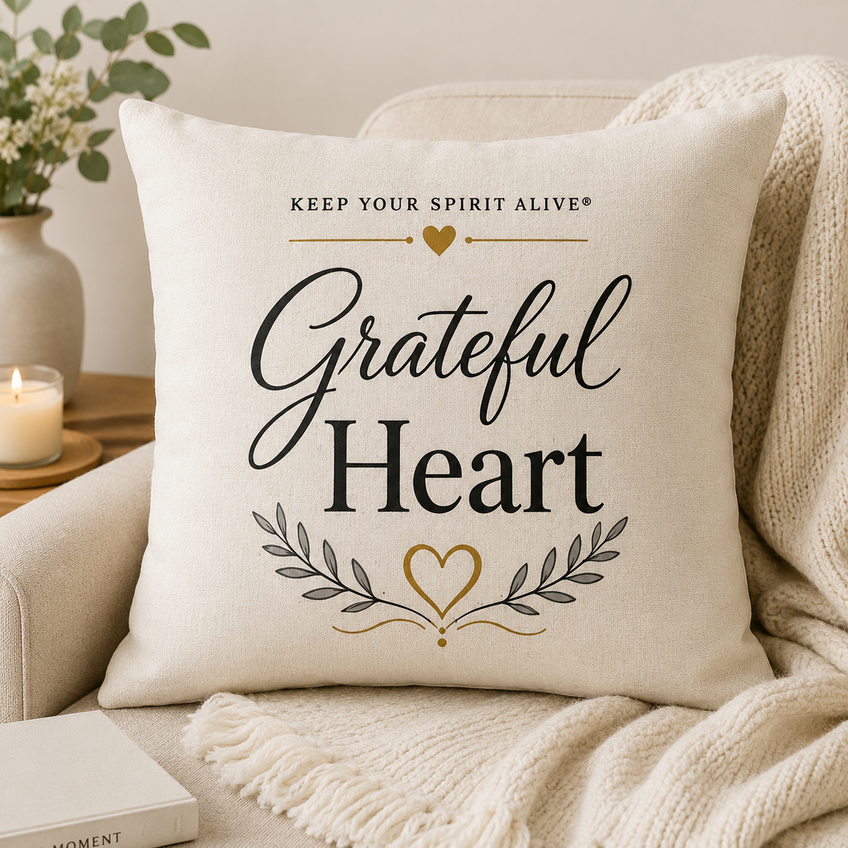Gratitude Inspirational Cushion – Choose Your Design