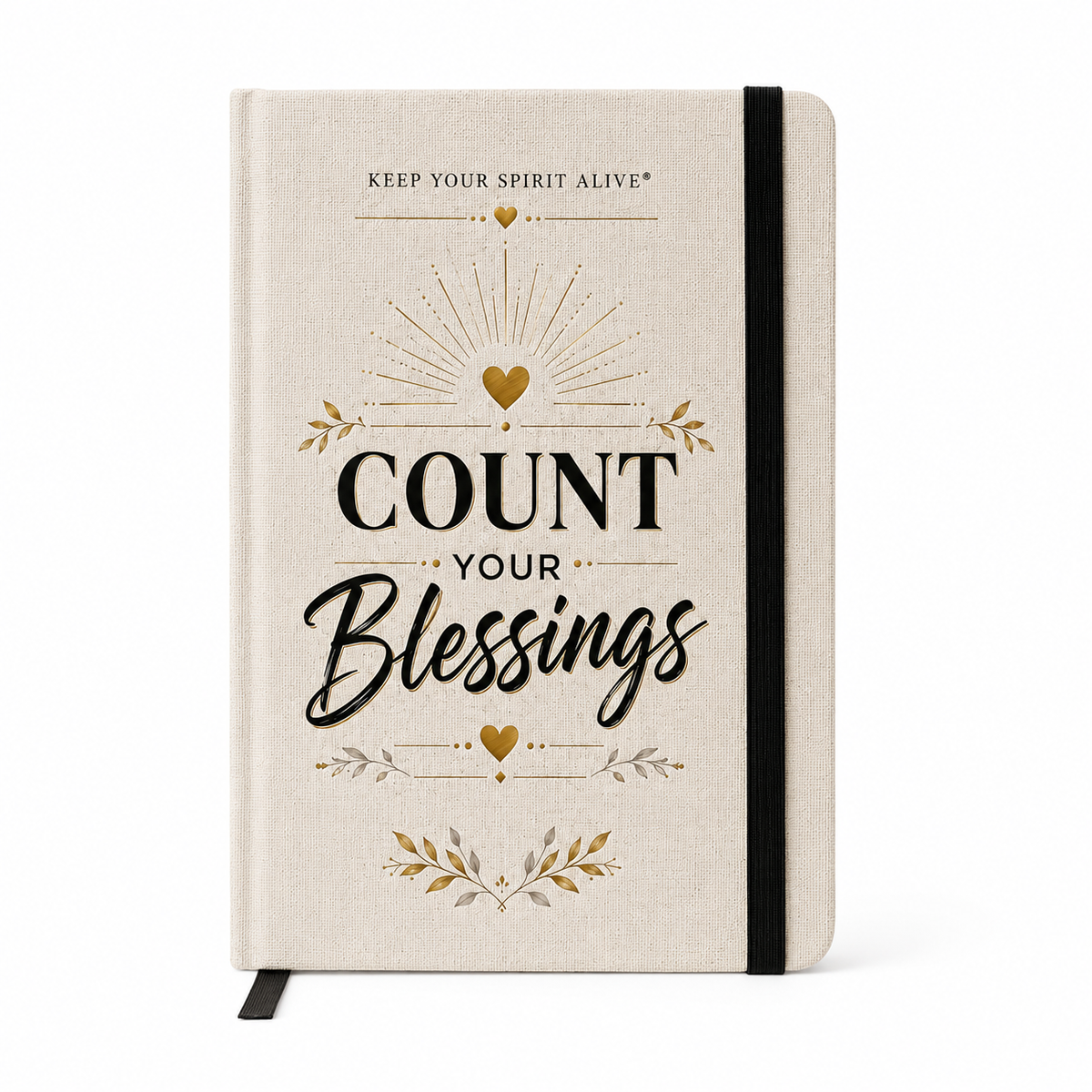 Count Your Blessings A6 Linen-Look Notepad | Gratitude Gift