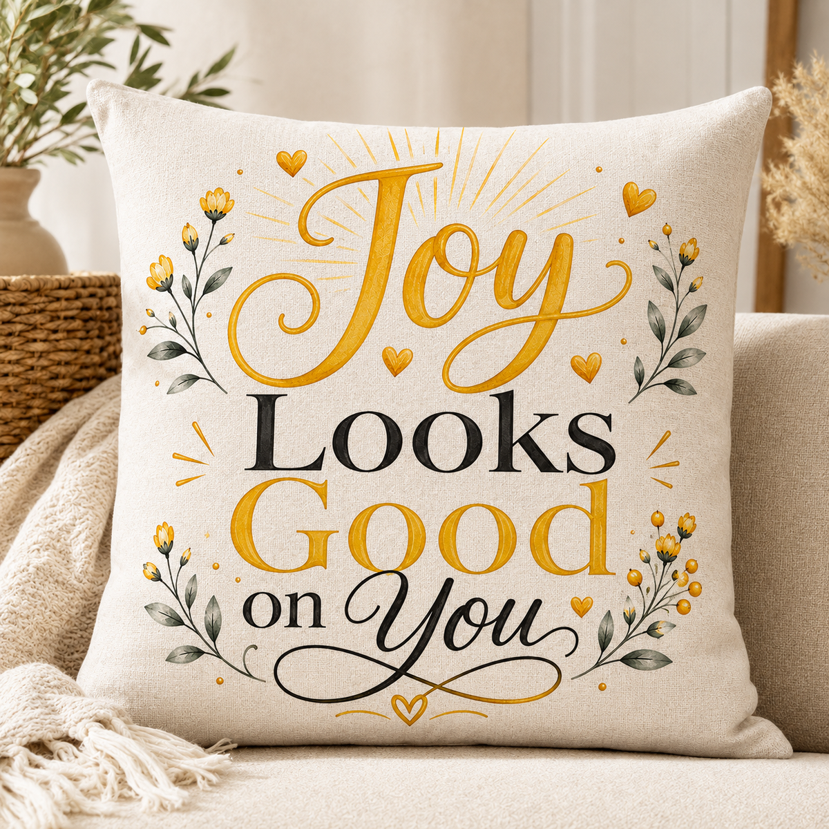 Joy Inspirational Cushion – Choose Your Design