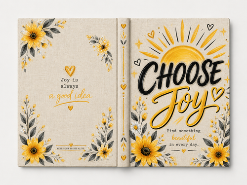 Choose Joy A6 Linen Notebook | Inspirational Journal