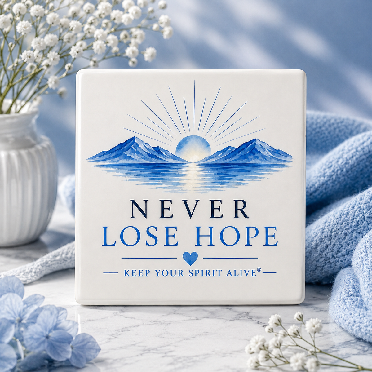 Inspirational Ceramic Coaster | Sympathy Gift | Hope Coaster UK – 4 Designs