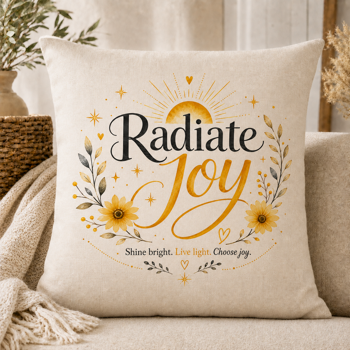 Joy Inspirational Cushion – Choose Your Design