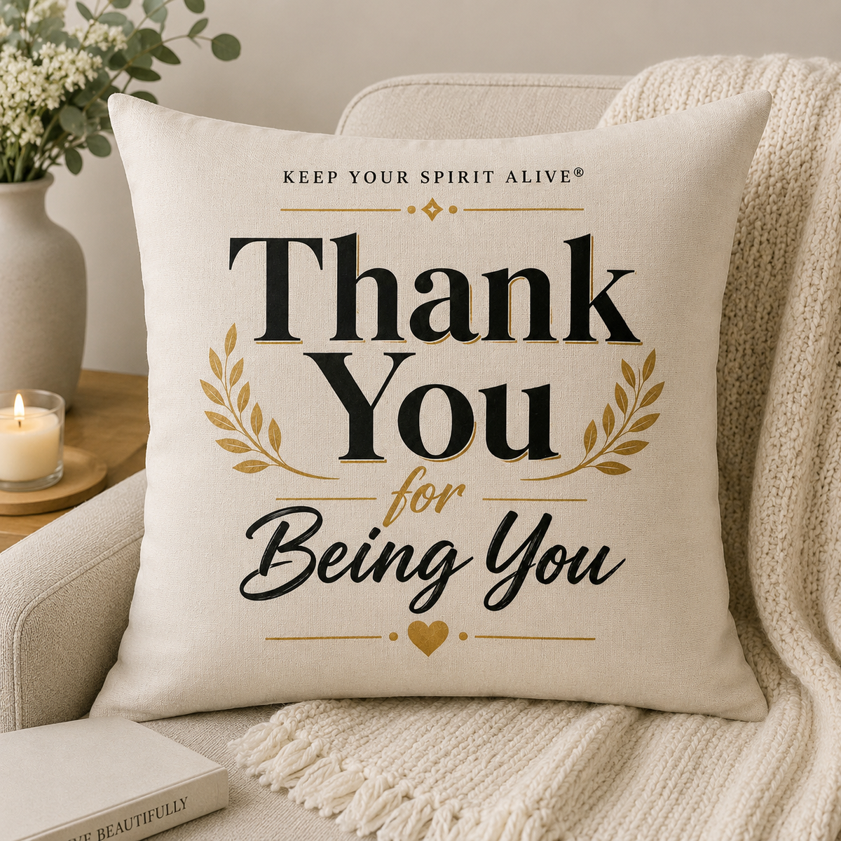 Gratitude Inspirational Cushion – Choose Your Design