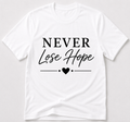 Classic Script T-Shirt | Sympathy Gift for Him or Her | Hope Tee UK – Black & White