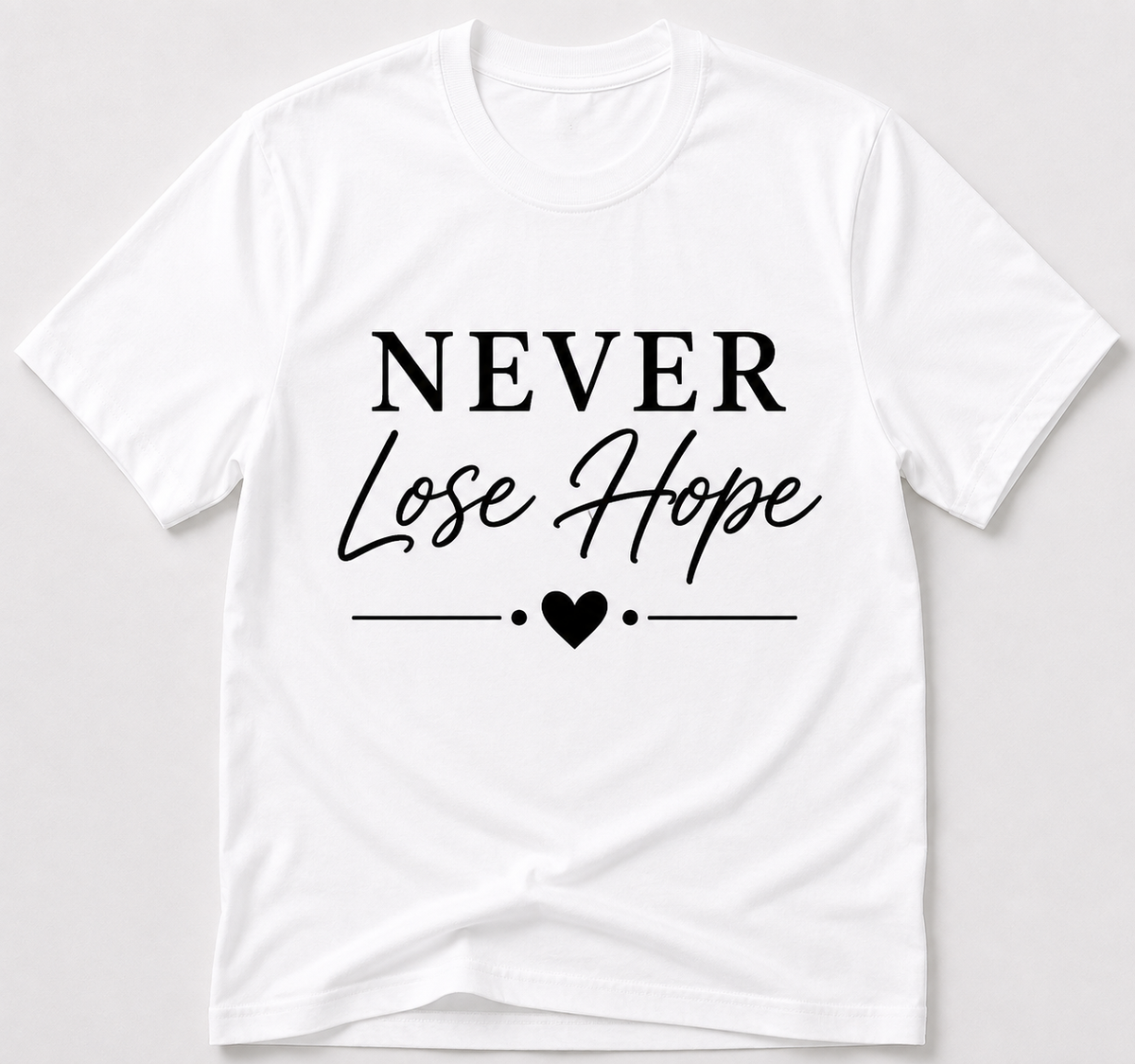 Classic Script T-Shirt | Sympathy Gift for Him or Her | Hope Tee UK – Black & White