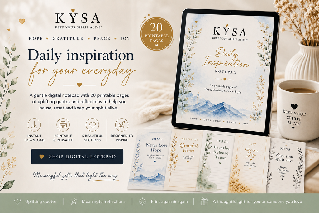 Daily Inspiration Digital Notepad – Printable A4 Reflection Pages | KYSA®