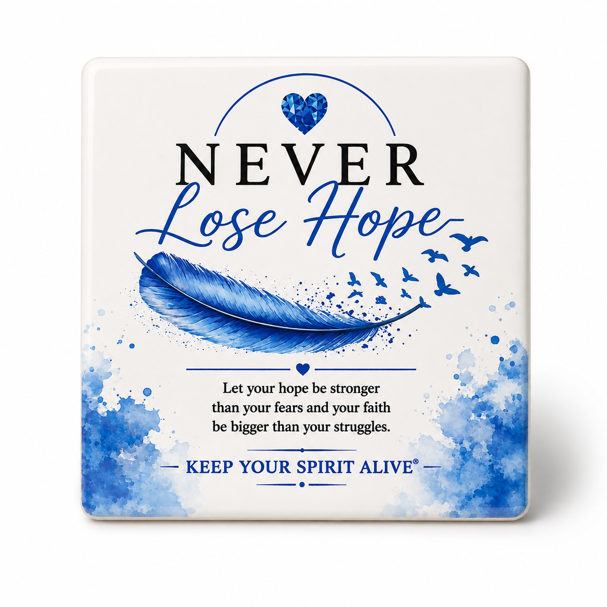 Inspirational Ceramic Coaster | Sympathy Gift | Hope Coaster UK – 4 Designs